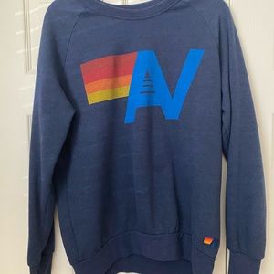 Aviator Nation Women’s Crew Sweatshirt Medium Navy Logo Like New